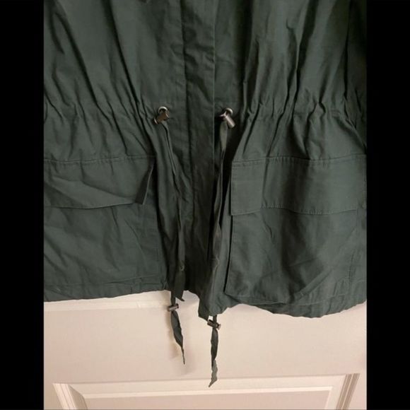 NWT RARE Theory Hunter Green Lightweight Drawstring Waist Full Zip Jacket Size S - Picture 6 of 15